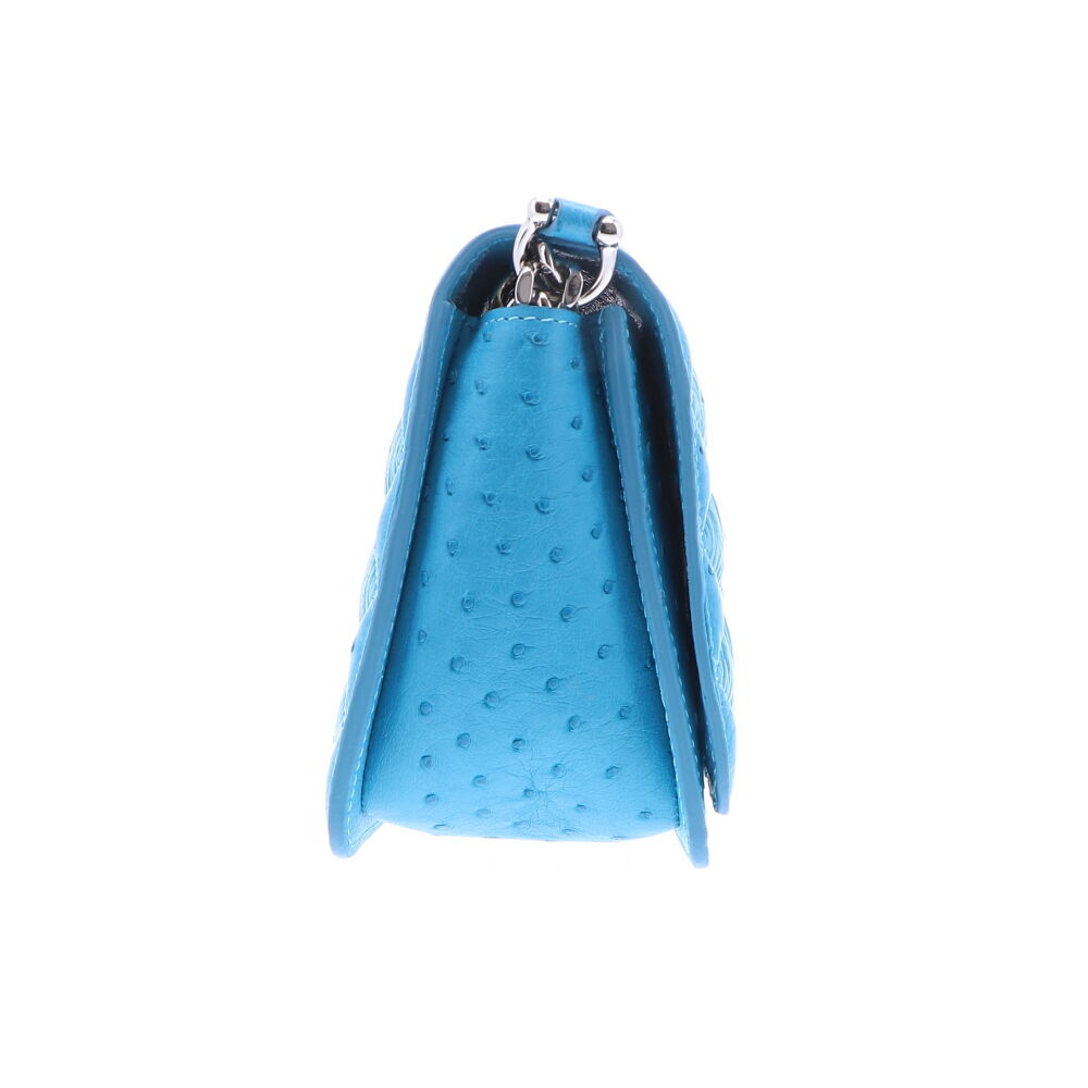 Image 2 for Turquoise Ostrich Chain Bag