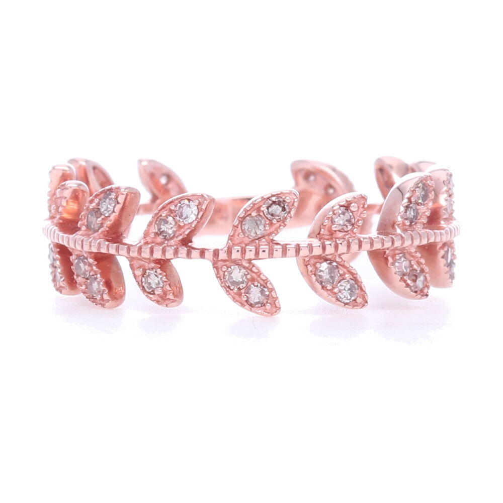 Image 2 for 14k Gold Vine Eternity Band/Stack Ring