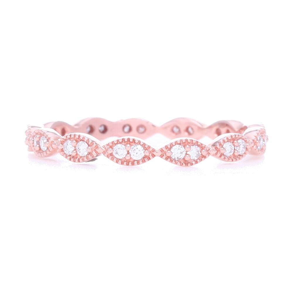 Image 2 for 14k Yellow Gold Marquise Shaped Diamond Eternity Band