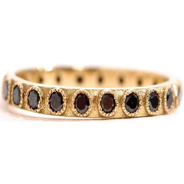 Image 2 for Old World 18k Black Sapphire Ring