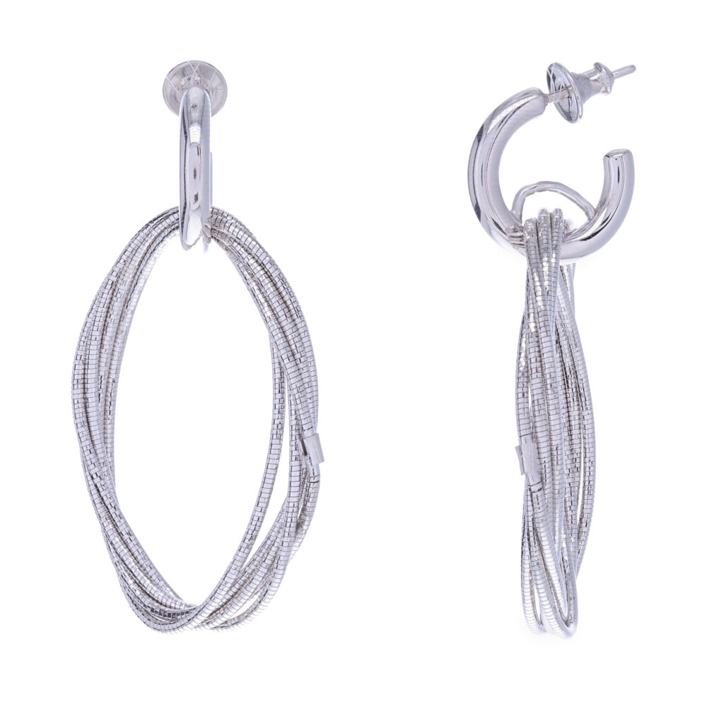 DNA Spring Collection presented by Pesavento: these cute, oval shaped earrings features 5 strands of metal per earring. Featured in 3 different colors these are truly a staple to have in your jewelry collection.
Drop Oval Earrings