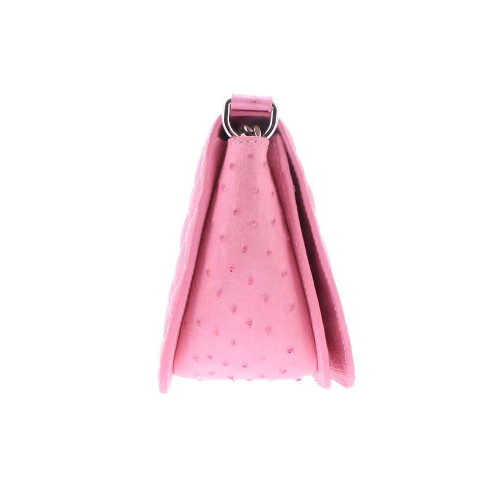 Image 2 for Pink Ostrich and Stingray Chain Bag
