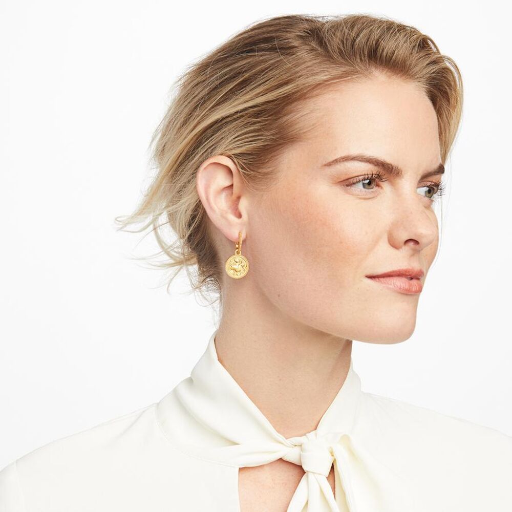 Image 2 for Coin Hoop & Charm Earring