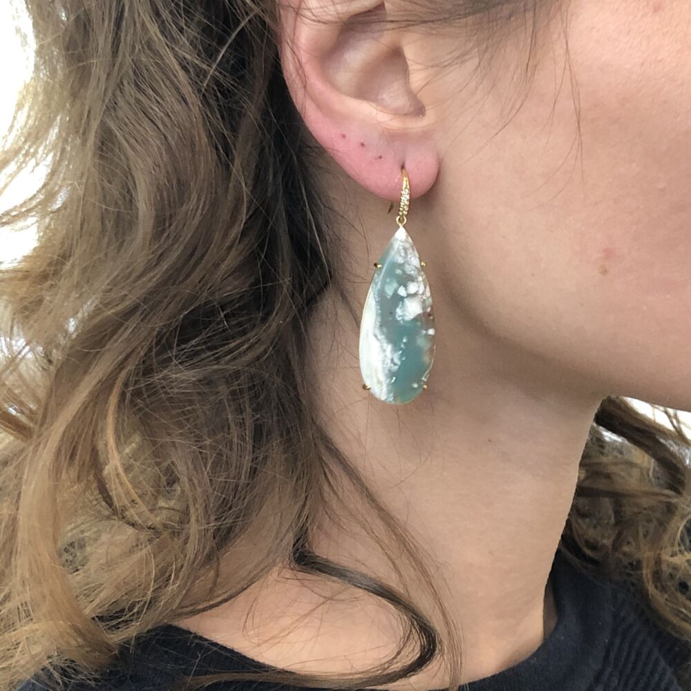 Image 2 for Aquaprase and Diamond Drop Earrings