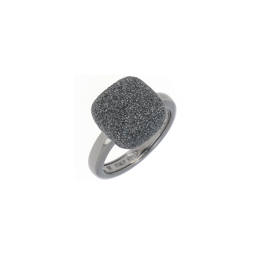 Prongless Square Cut Polvere Ring Ruthenium Dark Gray Polvere Prongless Square Cut Polvere Ring Ruthenium Dark Gray Polvere