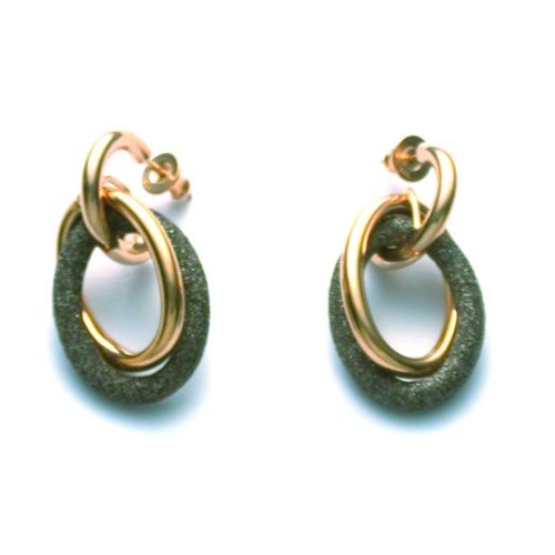 Double Oval Full Earring Rose Gold Antelope Polvere Double Oval Full Earring Rose Gold Antelope Polvere