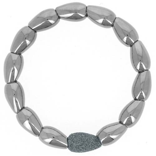 Teardrop Shaped Metalworks Single Polvere Bracelet Ruthenium Dark Gray Polvere Teardrop Shaped Metalworks Single Polvere Bracelet Ruthenium Dark Gray Polvere