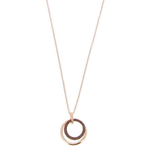 Polvere Small Circle Wave Pendant Necklace Rose Gold Antelope Polvere