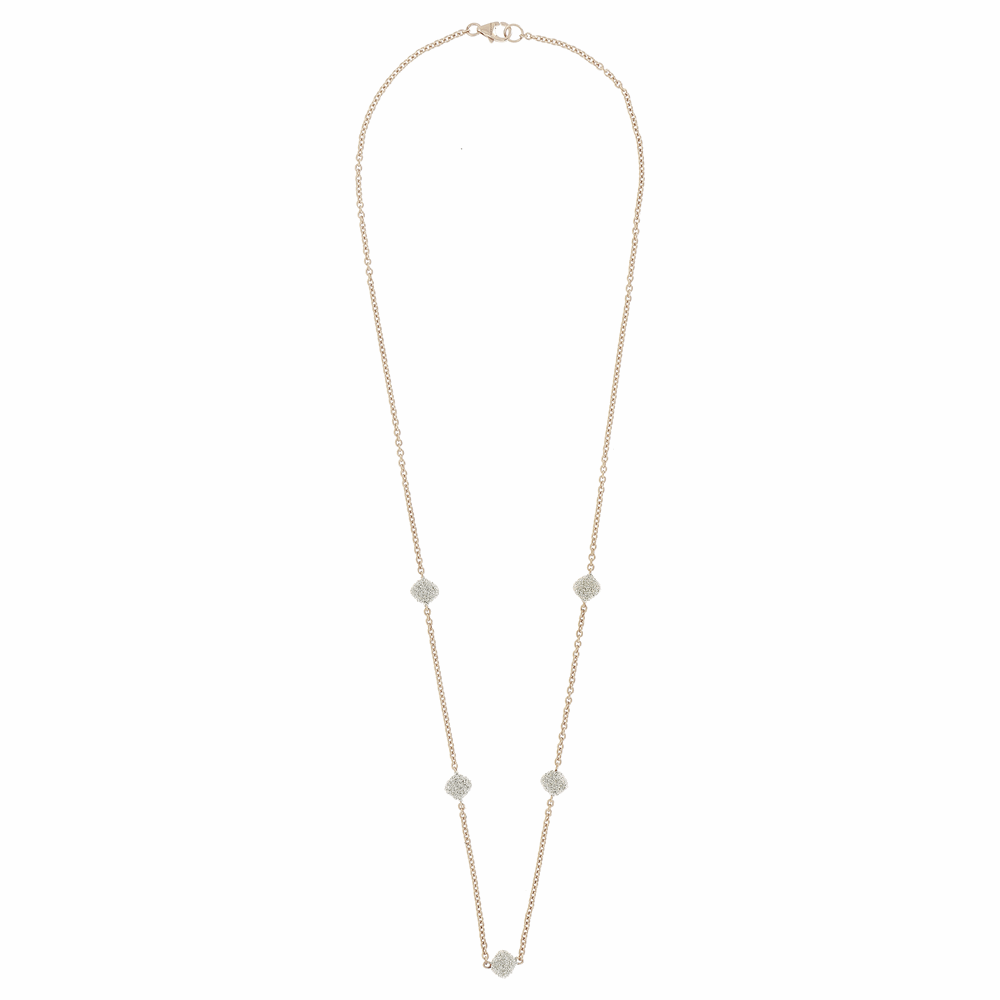 5-Station Diamond Diamanti Necklace 18k White Gold Storm Grey Diamond Dust 5-Station Diamond Diamanti Necklace 18k White Gold Storm Grey Diamond Dust