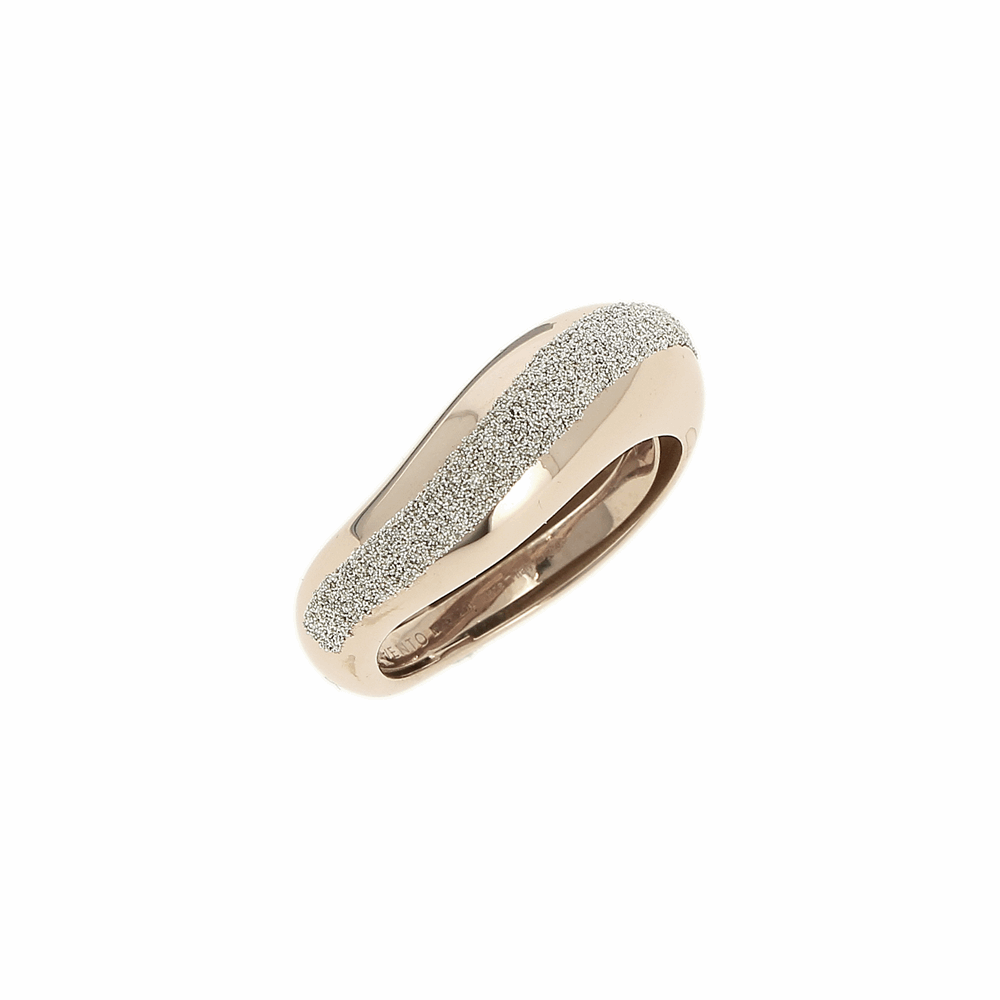 Wide Diamanti Ring 18k Rose Gold Champagne Diamond Dust Wide Diamanti Ring 18k Rose Gold Champagne Diamond Dust