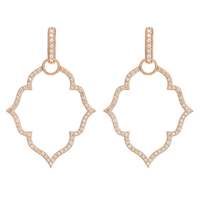 Image 2 for Michelle Flower Pave Earring Charm Frames